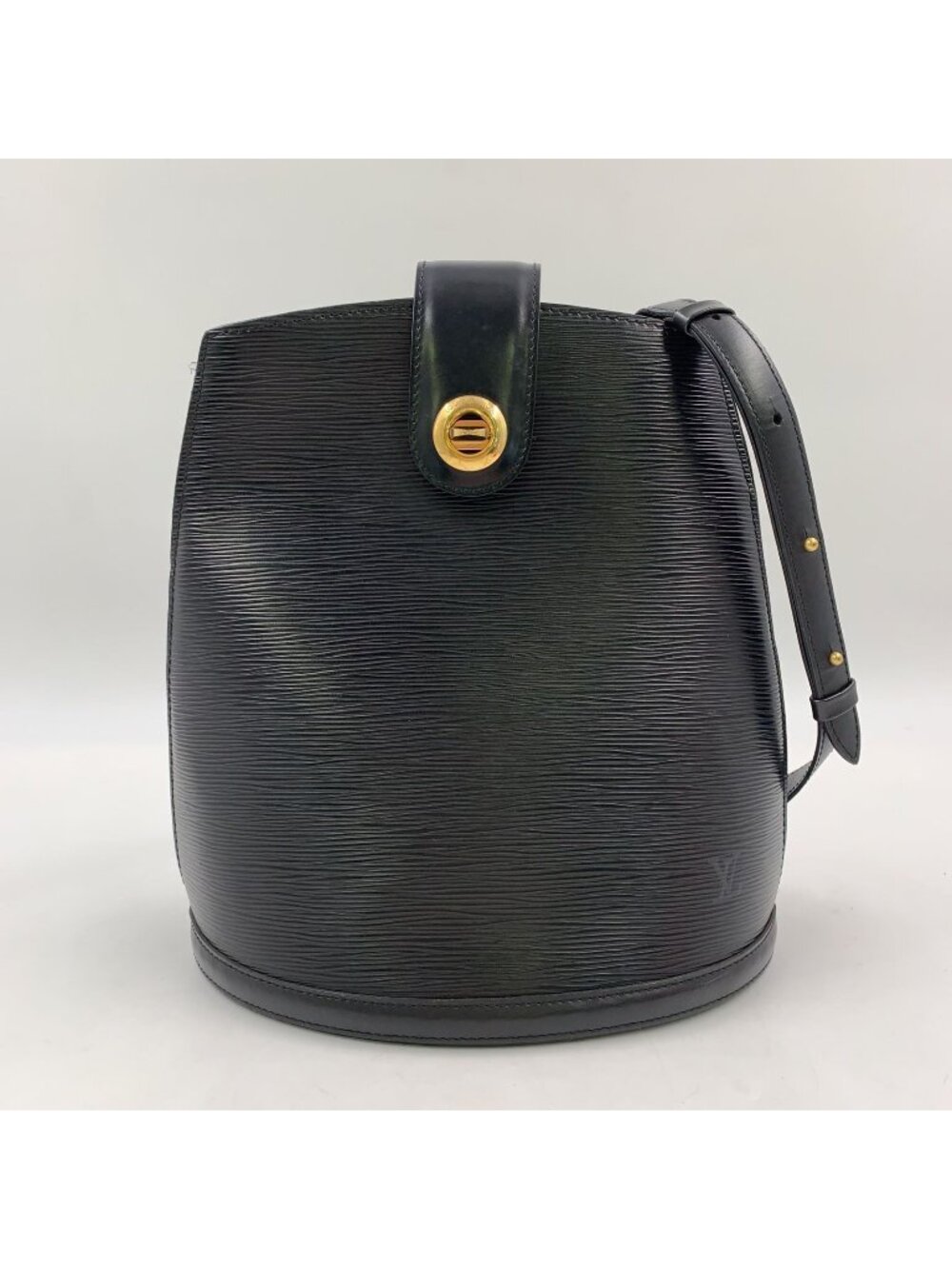 Louis Vuitton Cluny Epi Noir Leather Black Shoulder Bag Gold